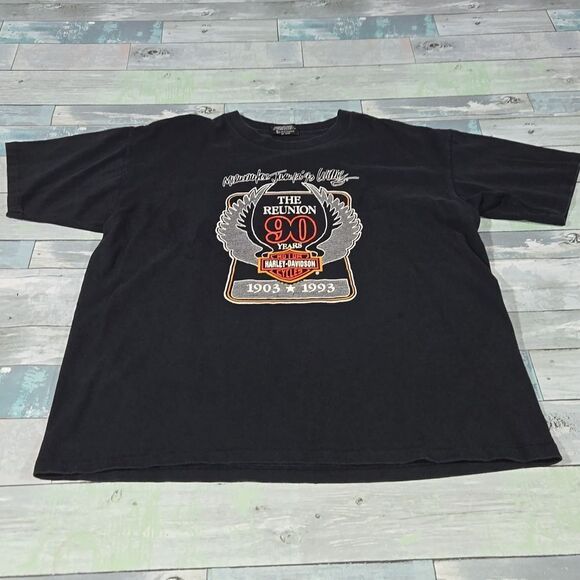 Harley-Davidson 90th Reunion 1993 Single Stitch T-Shirt - Picture 1 of 6